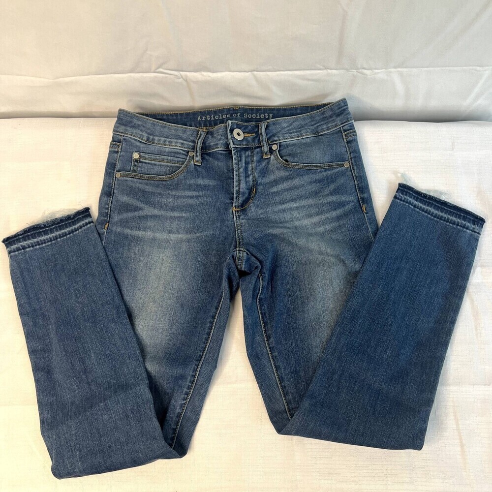 Articles of Society Carly Skinny Crop Med Wash Jean Women's Size 25 - Picture 11 of 11